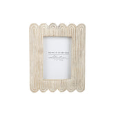 Mahdi Scalloped Mango Wood Photo Frame 15.5 x 10cm